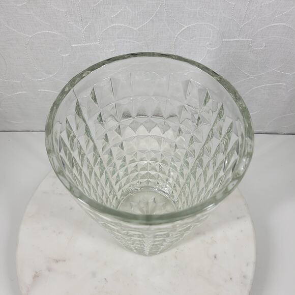 VTG EO Brody Vase 10" Tall Clear Pressed Glass Thick Heavy Cleveland Ohio - Picture 5 of 9